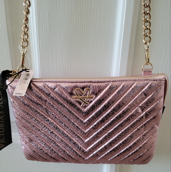 Victoria's Secret Handbags - Brand New with tags Victoria's Secret crossbody Pink Sparkle